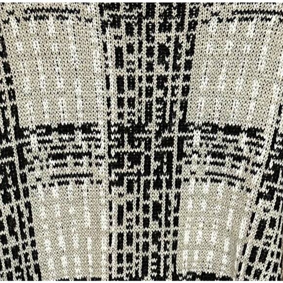 By Design Plaid Shacket Cardigan Sweater XXL Black Gray Oversize Relax Fit Ava - Picture 4 of 6